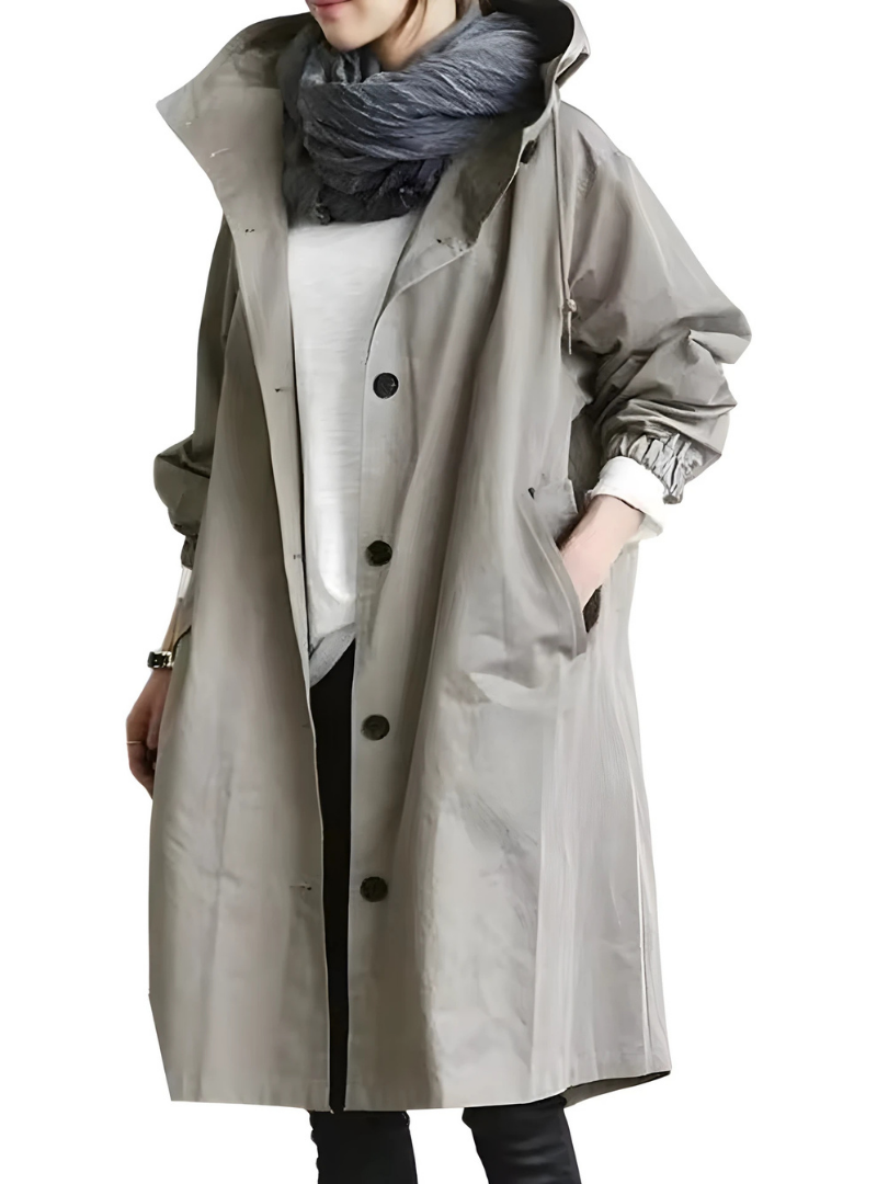 Icone™ ElegantCoat - Allväders Lätt Komfort Huva Elegant Kappa