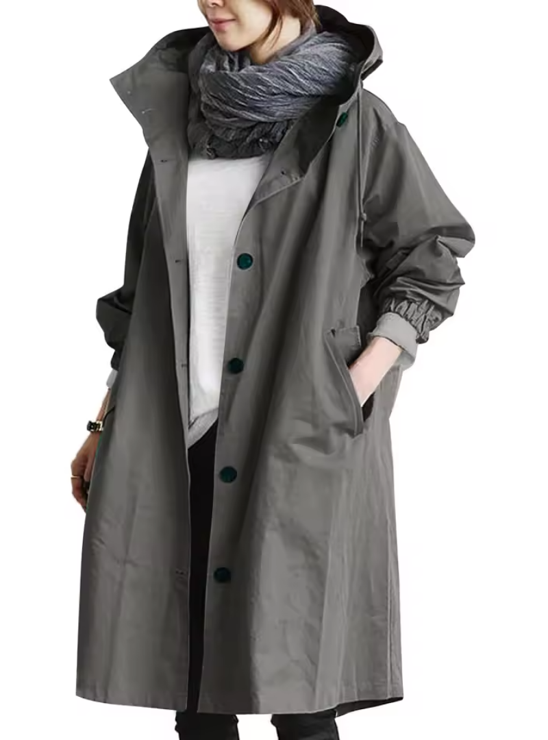 Icone™ ElegantCoat - Allväders Lätt Komfort Huva Elegant Kappa