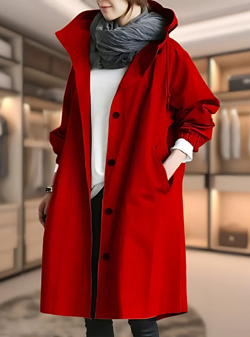 Icone™ ElegantCoat - Allväders Lätt Komfort Huva Elegant Kappa