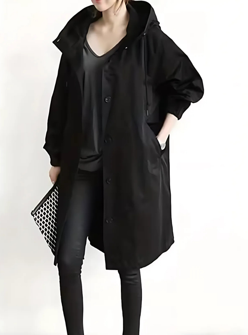 Icone™ ElegantCoat - Allväders Lätt Komfort Huva Elegant Kappa