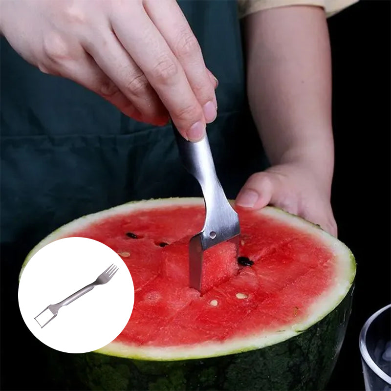 Globetrek° FruitCutter: 2 i 1 Multifunktionsfruktgaffel Och -Skivare