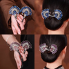 Rose® HairTie 1+1 GRATIS: Snygg Hårsnodd Elegant Vintage Kristallhästsvans Twisthållare