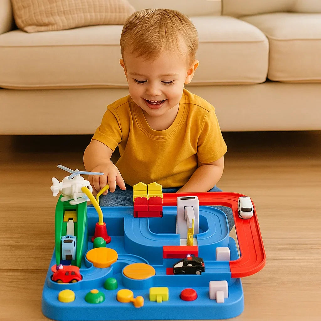 Kletshuts™ AdventureTrack: Interaktiv Utbildningsbar Bil Äventyr Spår