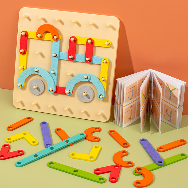 Kletshuts™ PuzzleBoard - Montessori Trä Pussel Styrelse Uppsättning