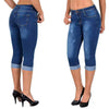 Icone™ KneeDenim:Stretchiga, Snygga Jeansbyxor I Knälängd