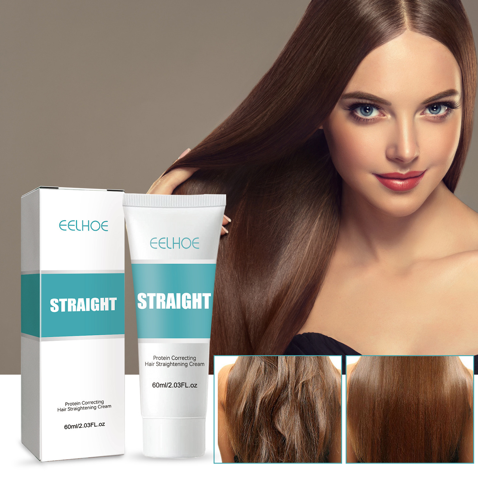 Rose® ShineStraight 1+1 GRATIS: Frissfri Glans Och Rakt Hårkräm