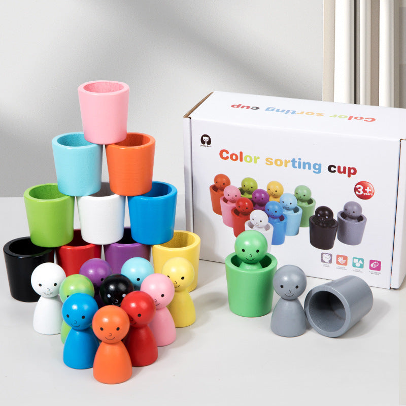 Kletshuts™ SortingCups: Utbildning Barn Färg Sortering Koppar Och Figur Spel
