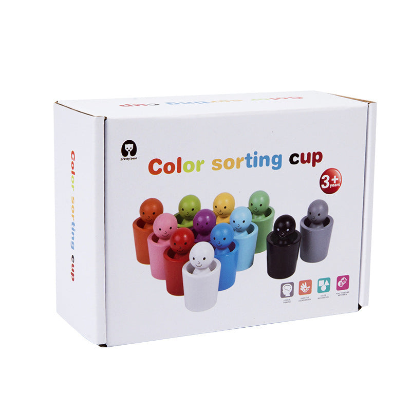 Kletshuts™ SortingCups: Utbildning Barn Färg Sortering Koppar Och Figur Spel