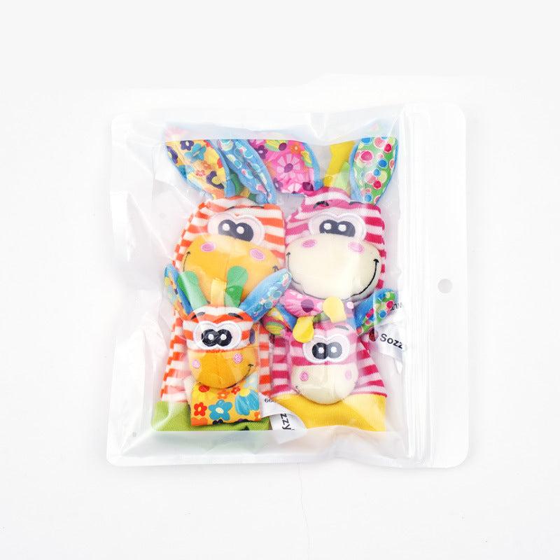 Kletshuts™ RattleToy 1+1 GRATIS: Mjuk Djur Baby Handled Och Fot Strumpor Skallra Leksak Set