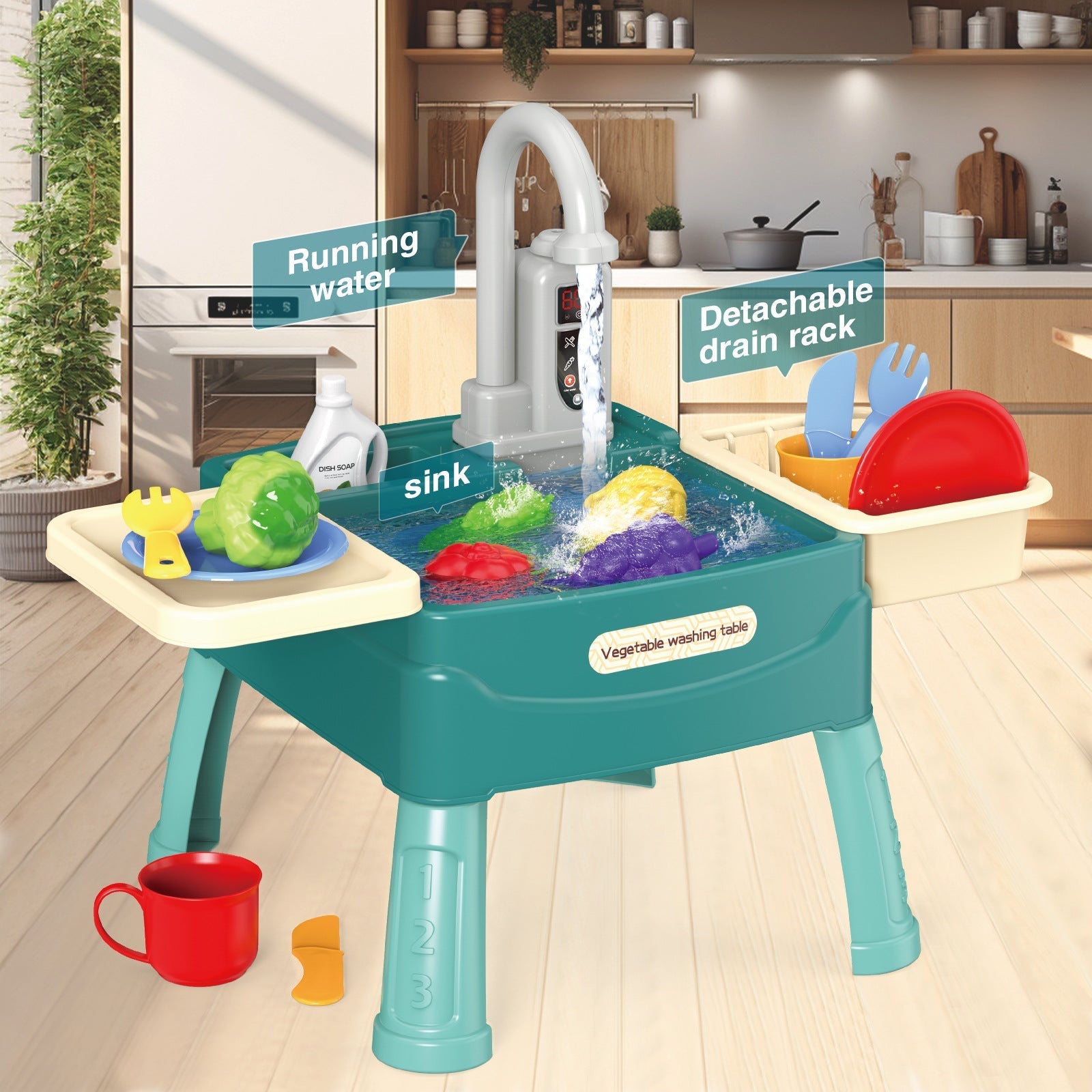 Kletshuts™ KitchenToy: Interaktiv Barn Kök Lek Leksak Set