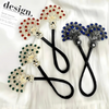 Rose® HairTie 1+1 GRATIS: Snygg Hårsnodd Elegant Vintage Kristallhästsvans Twisthållare