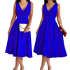 Icone™ ElegantDress: V-ringad Kvinnor Elegant Klänning Med Bälte