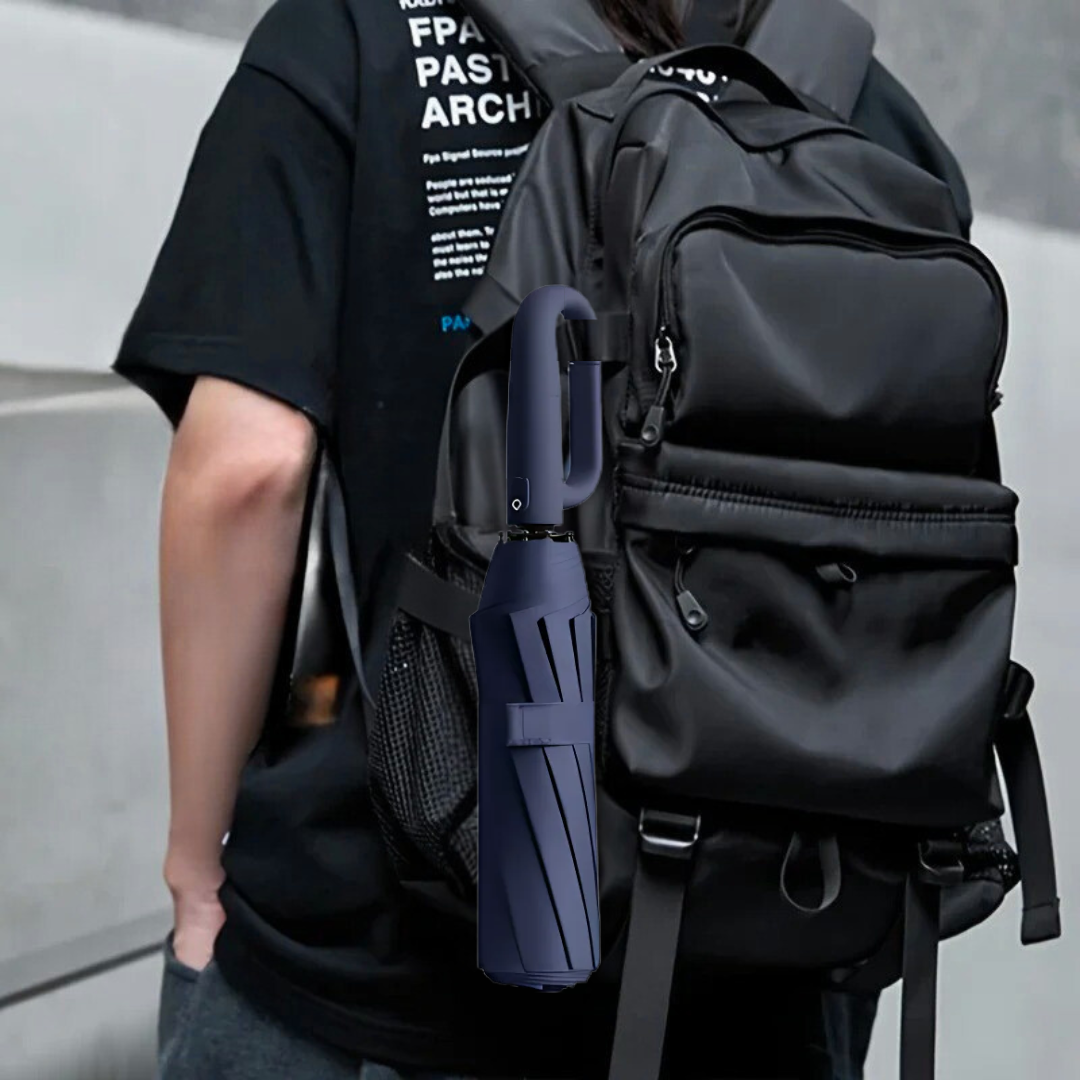 FoldingUmbrella: Automatisk 20 Ben Ringspänne Handtag Fällbar Paraply