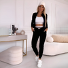 Icone™ OutfitSet: Jacka, Linne Och Byxor – Avslappnat Set För Kvinnor