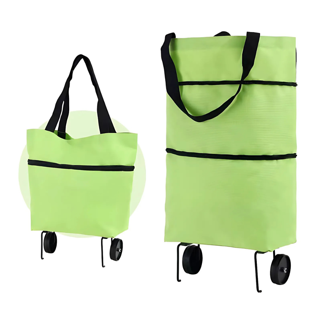 Icone™ GroceryBag 1+1 GRATIS: Stor Kapacitet Matvarukasse Med Hopfällbara Hjul