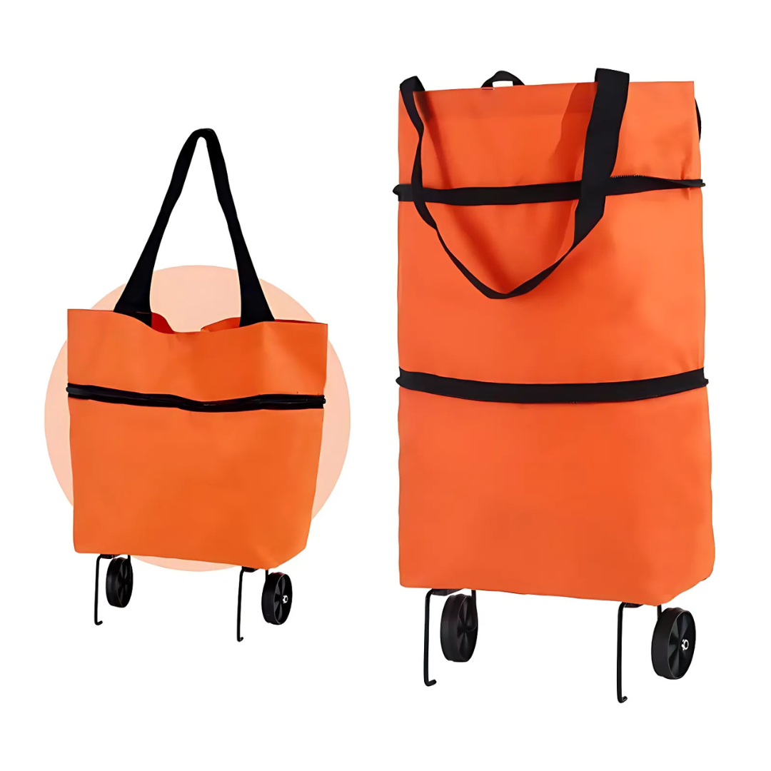Icone™ GroceryBag 1+1 GRATIS: Stor Kapacitet Matvarukasse Med Hopfällbara Hjul