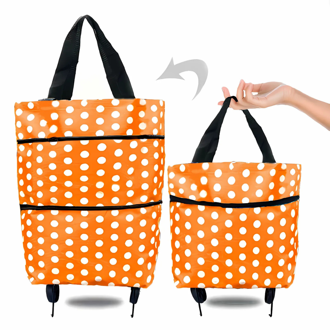 Icone™ GroceryBag 1+1 GRATIS: Stor Kapacitet Matvarukasse Med Hopfällbara Hjul