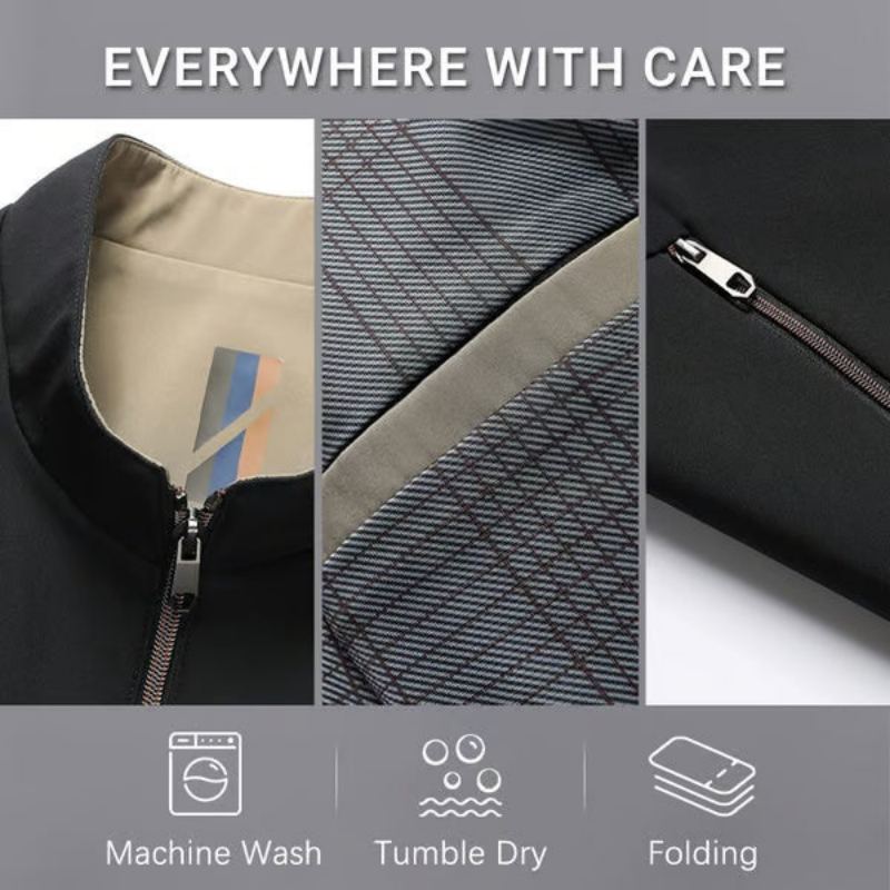 Icone™ CasualJacket: Stående Krage Casual Dragkedja Jacka För Män