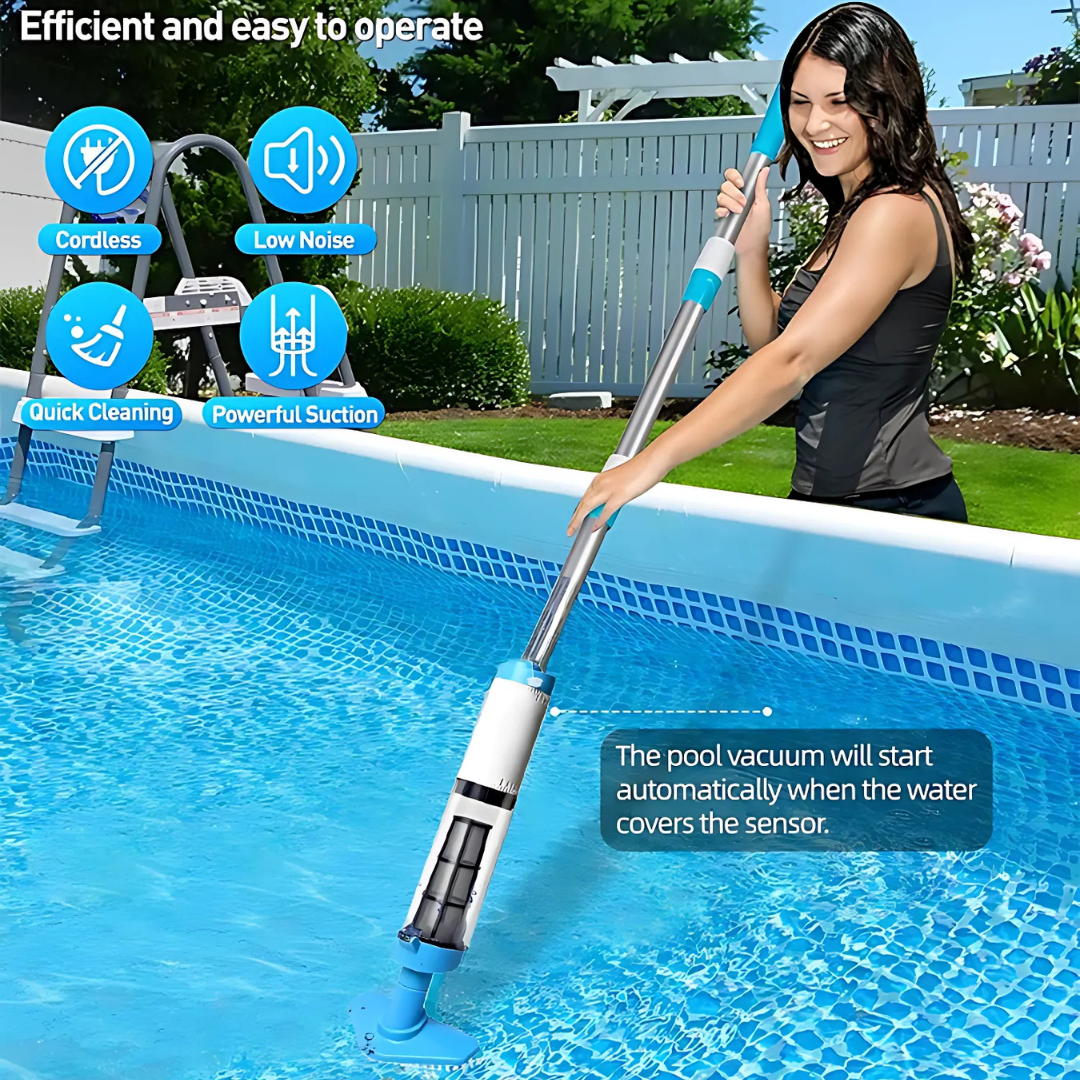 Cleaner Pro° PoolCleaner: Uppladdningsbar Handhållen Pool Dammsugare