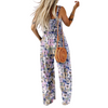 Icone™ PrintedJumpsuit: Fullständig Längd Bekväm Casual Lös Tryckt Jumpsuit