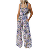 Icone™ PrintedJumpsuit: Fullständig Längd Bekväm Casual Lös Tryckt Jumpsuit