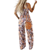 Icone™ PrintedJumpsuit: Fullständig Längd Bekväm Casual Lös Tryckt Jumpsuit
