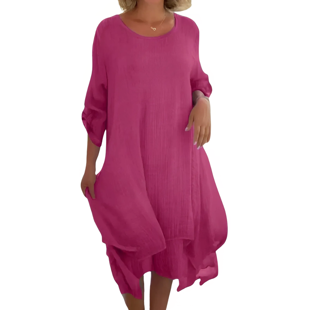Icone™ LooseDress: Enkel, Andningsbar Lös Passform Klänning