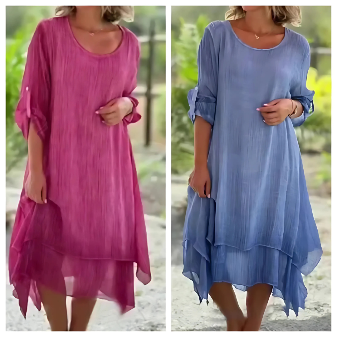 Icone™ LooseDress: Enkel, Andningsbar Lös Passform Klänning