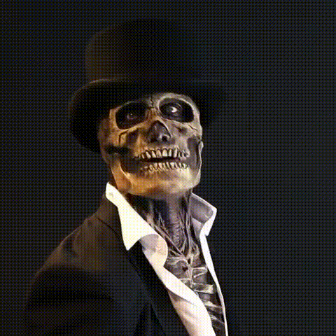 SkeletonMask: Realistisk Läskig Skelett Halloweenmask Dräkt