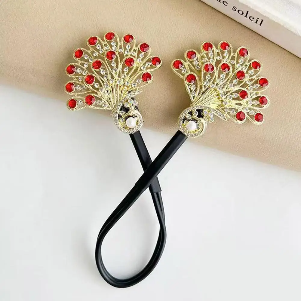 Rose® HairTie 1+1 GRATIS: Snygg Hårsnodd Elegant Vintage Kristallhästsvans Twisthållare