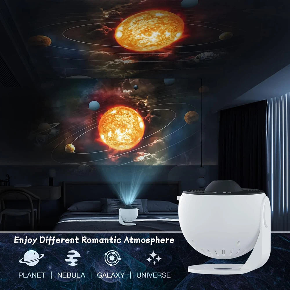 GalaxyProjector  - 360° Roterande Galax Natt Ljus