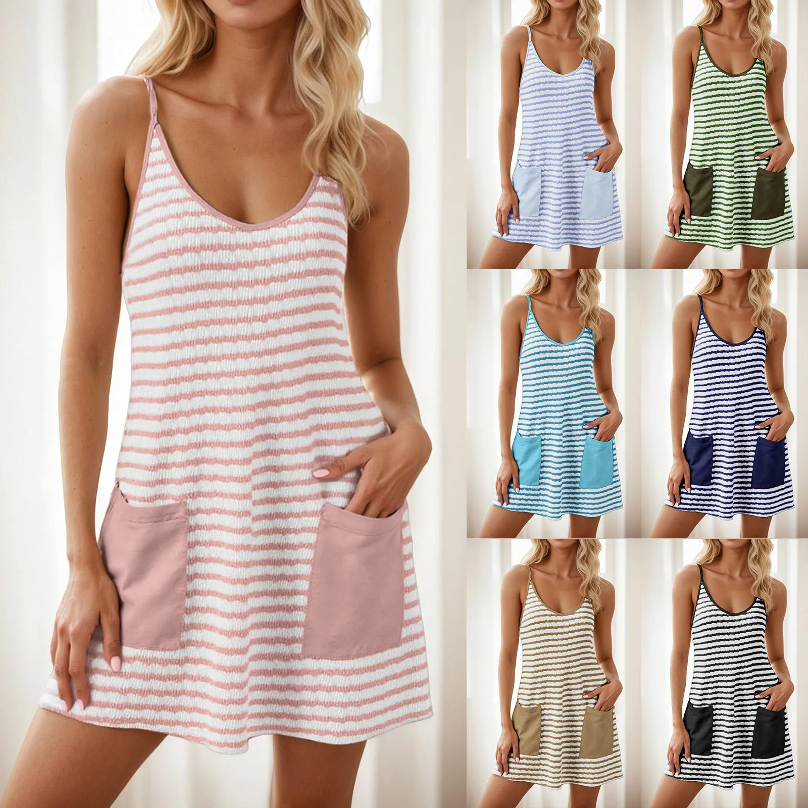 Icone™ DressShorts: Casual Miniklänning Utan Ärmar Med Inbyggda Shorts