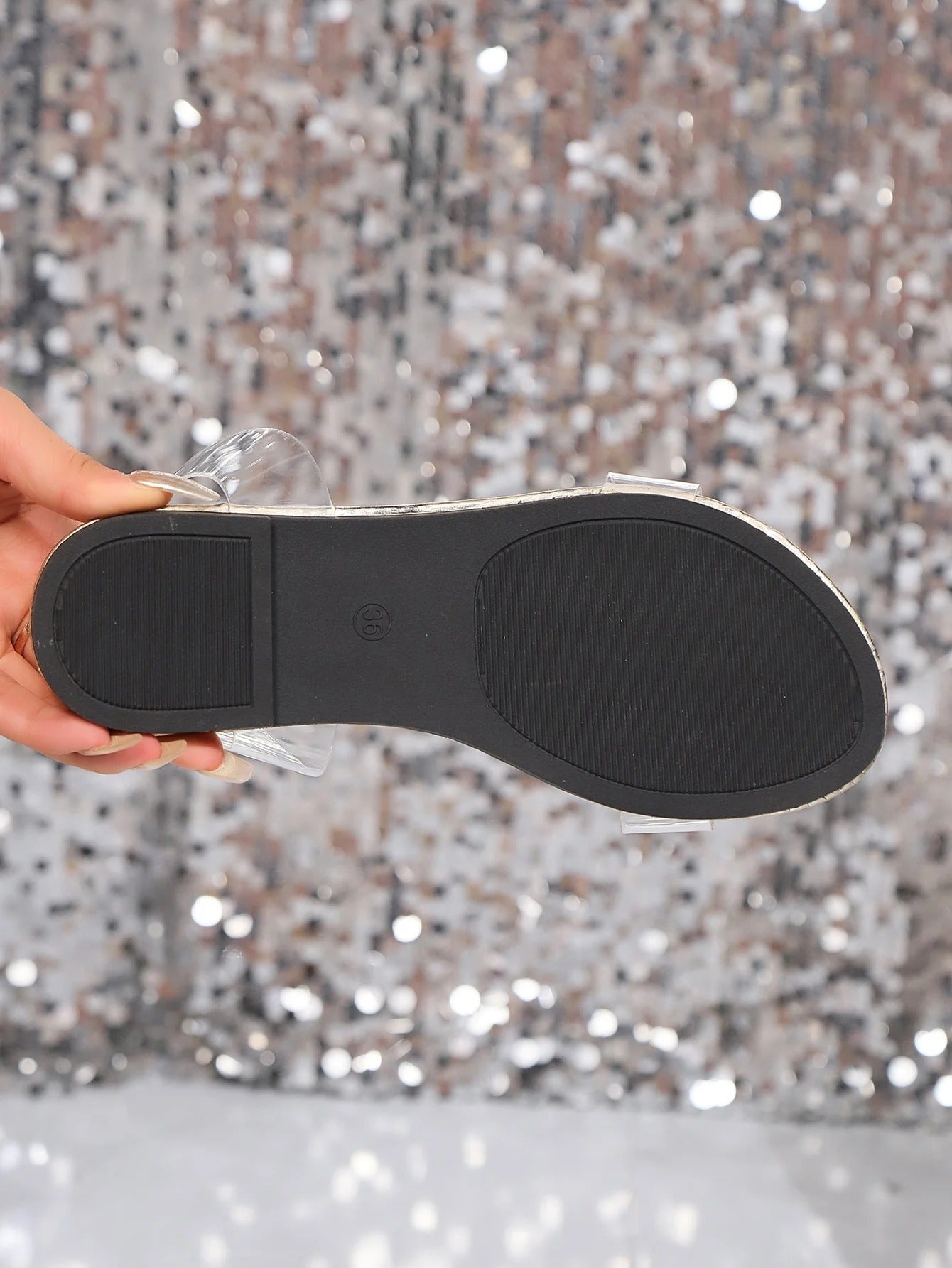 Happy™ RhinestoneSandals: Platta Sandaler För Kvinnor Med Gnistrande Strass