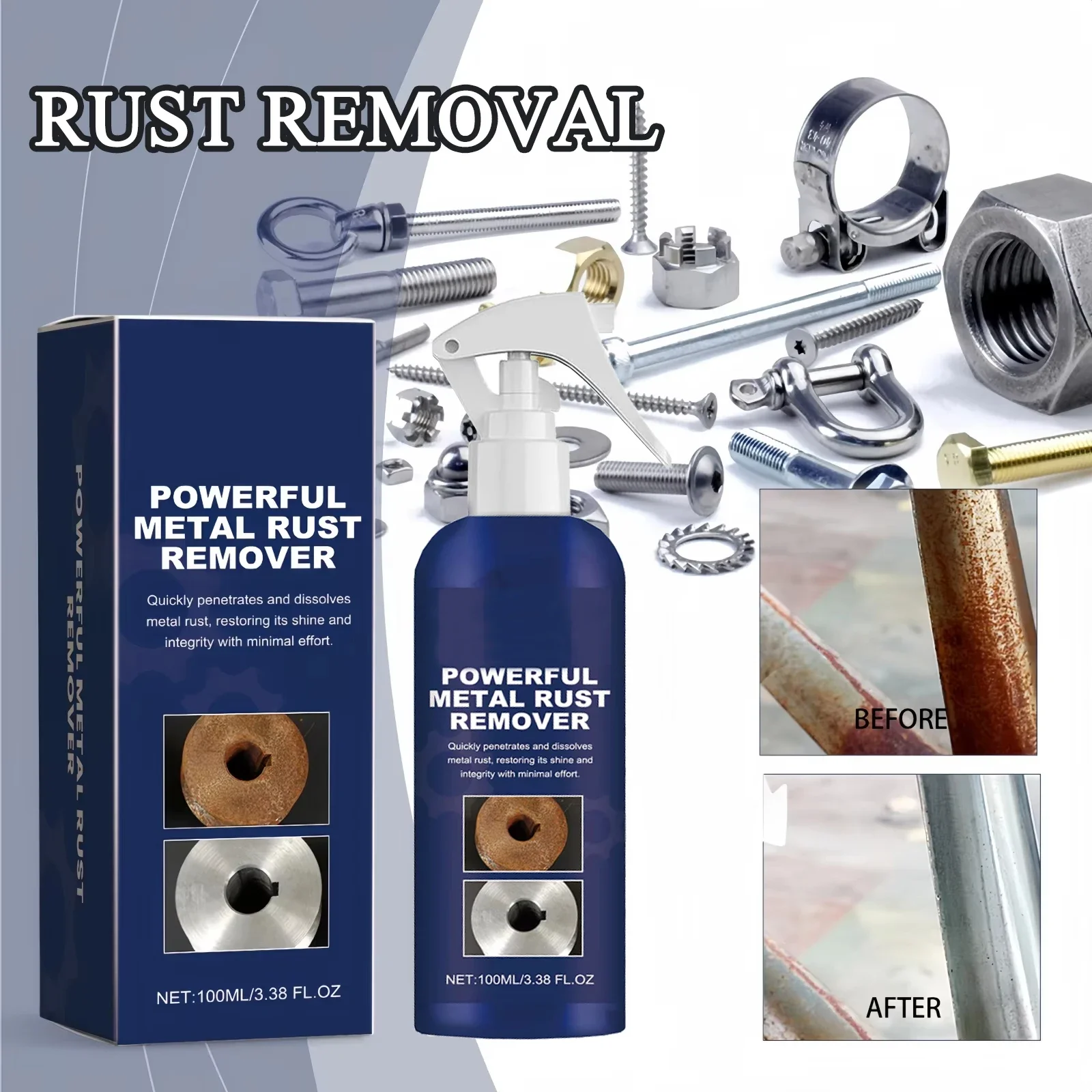 RustRemover 1+1 GRATIS: Kraftfull Lättanvänd Metall Rostborttagare