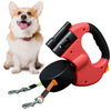 DogFri™ DoubleLeash: LED-Lys Dubbel Huvud Utdragbar Hundkoppel