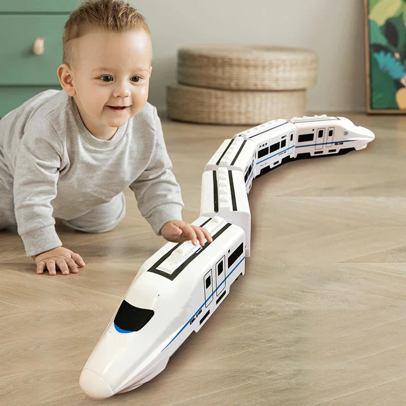 Kletshuts™ TrainToy: Interaktivt Barn Smart Kedja Tåg Leksak Set