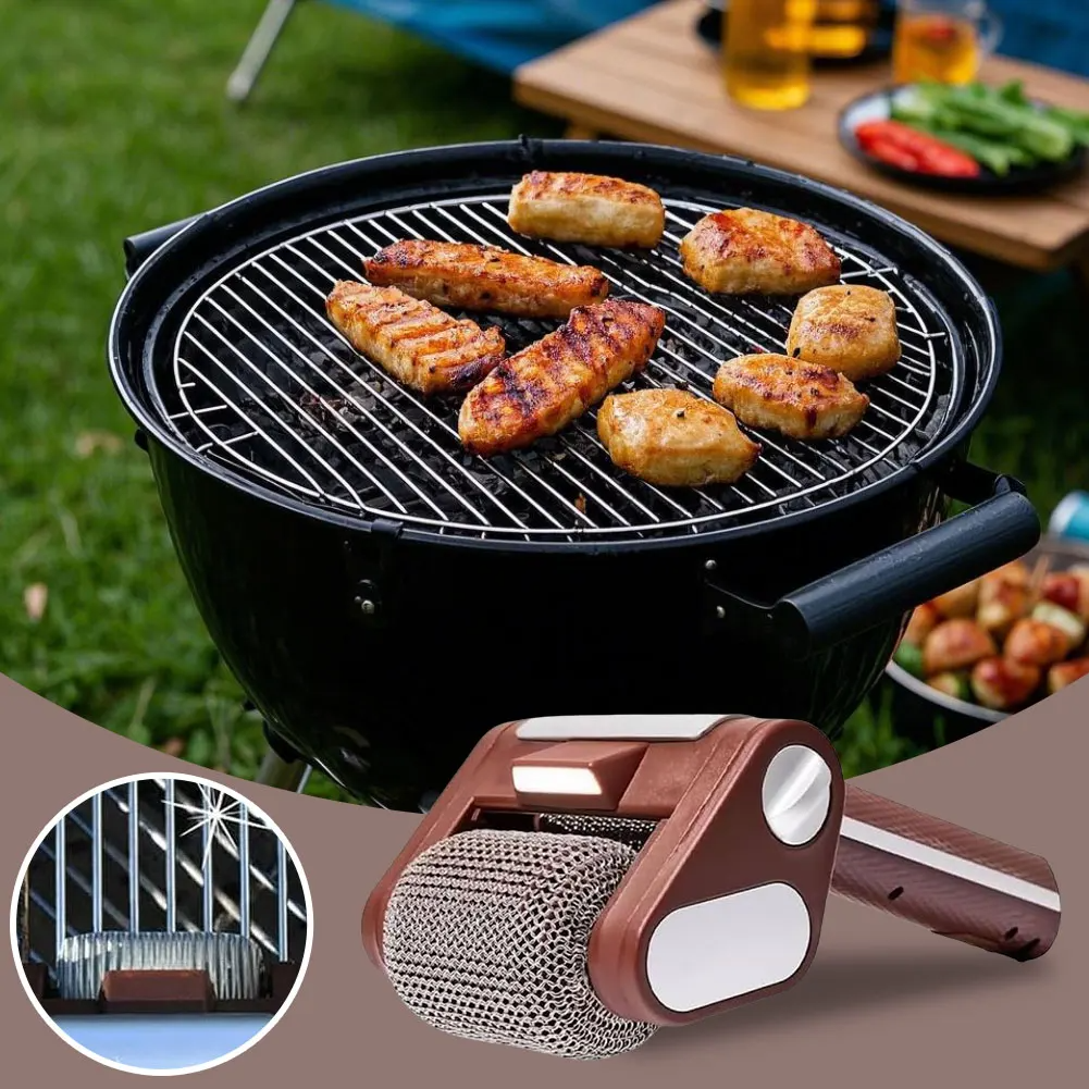 Cleaner Pro° GrillCleaner: Uppladdningsbar Elektrisk Borstlös Grillrengörare Rulle