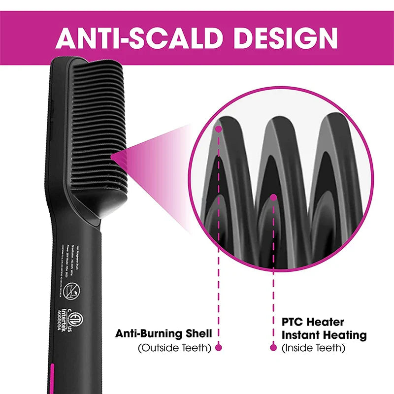 Rose® CeramicBrush- Hår Plattång Och Curler Borste