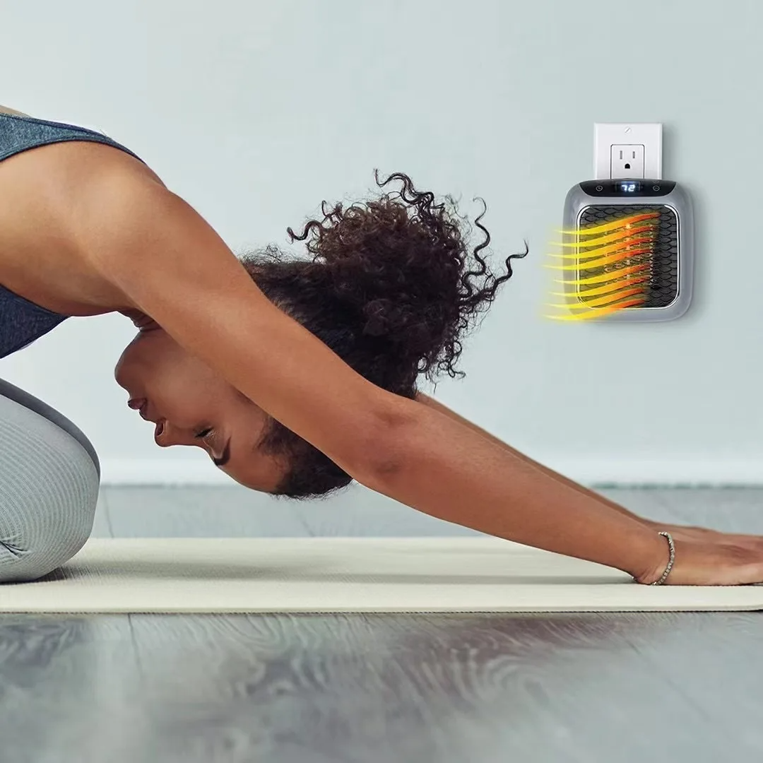 Globetrek° PortableHeater: Bärbar Energi Effektiv Plug-In Vägg Monterad Värmare