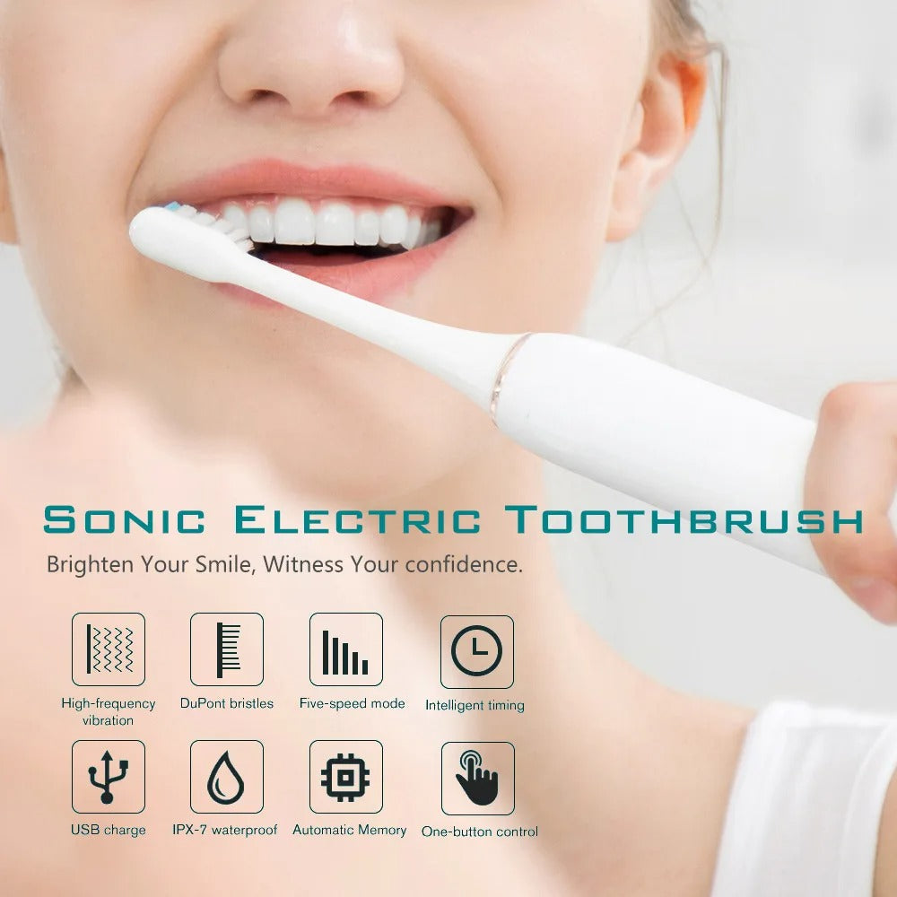 SonicToothBrush - Elektrisk Sonisk Tandborste För Vuxna