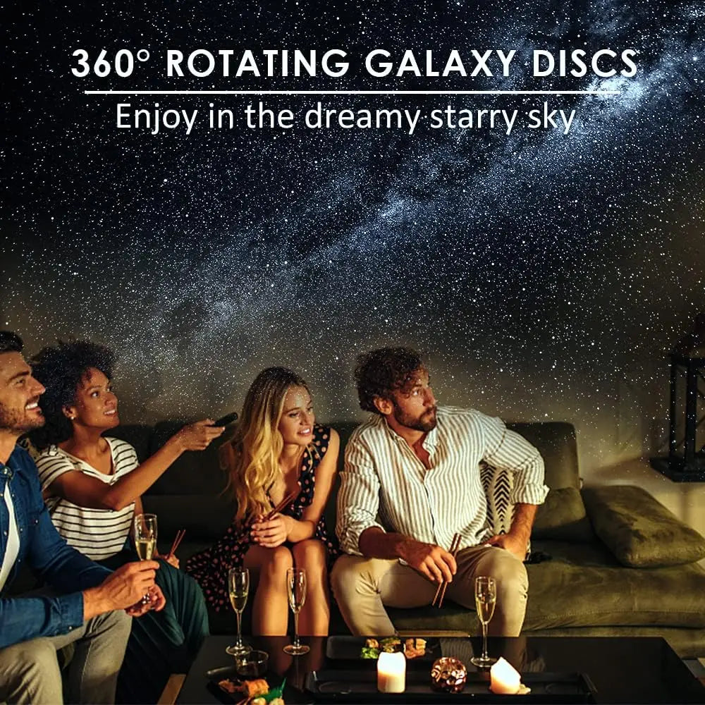 GalaxyProjector  - 360° Roterande Galax Natt Ljus