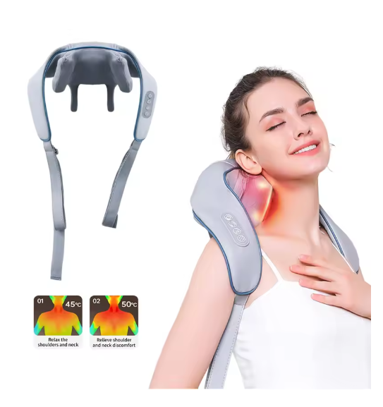 NeckMassager: Lugnande Värme Avkopplande Nack-Och Axelmassageapparat