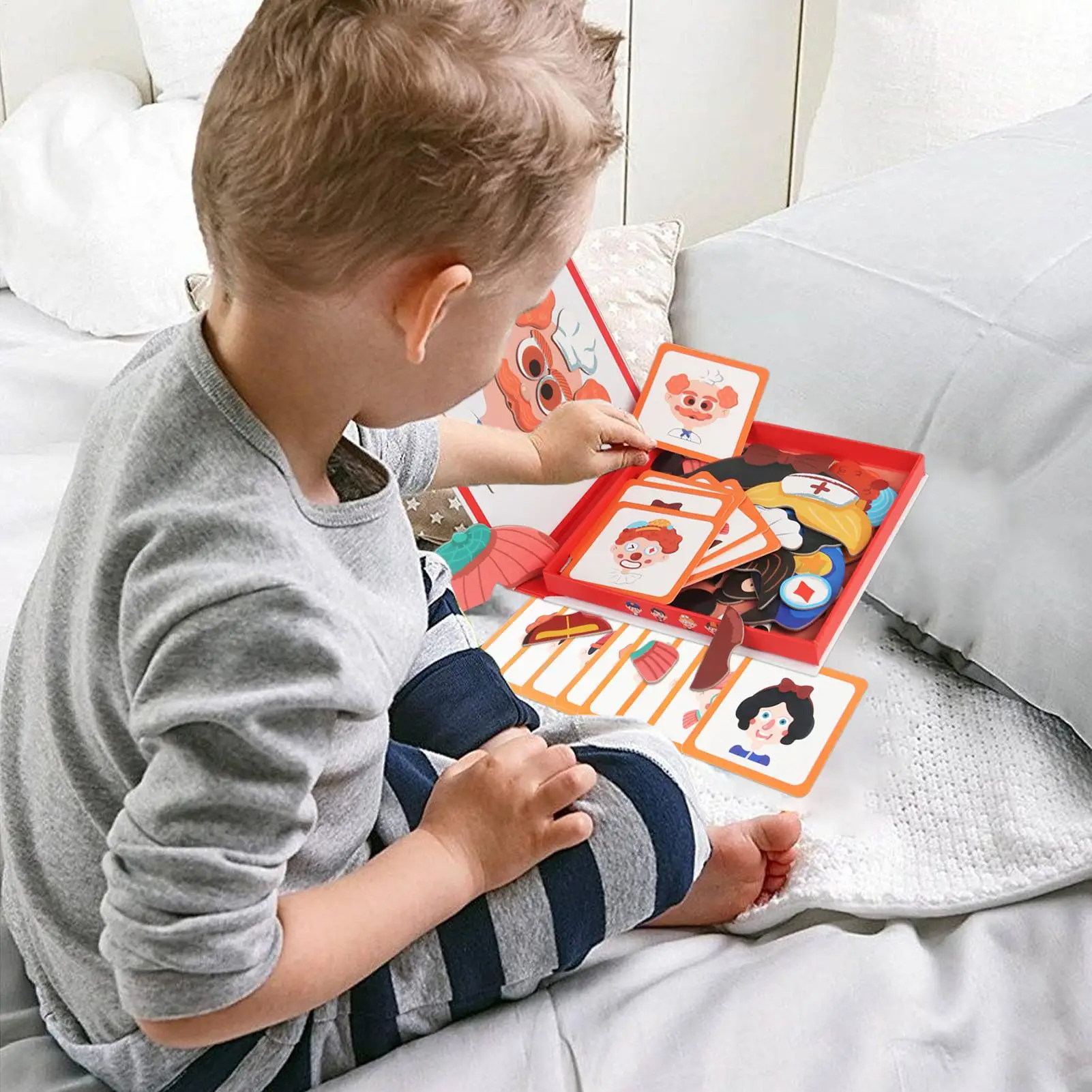 Kletshuts™ CharacterPuzzle: Interaktivt Förändring Karaktär Pussel Spel Set Leksak