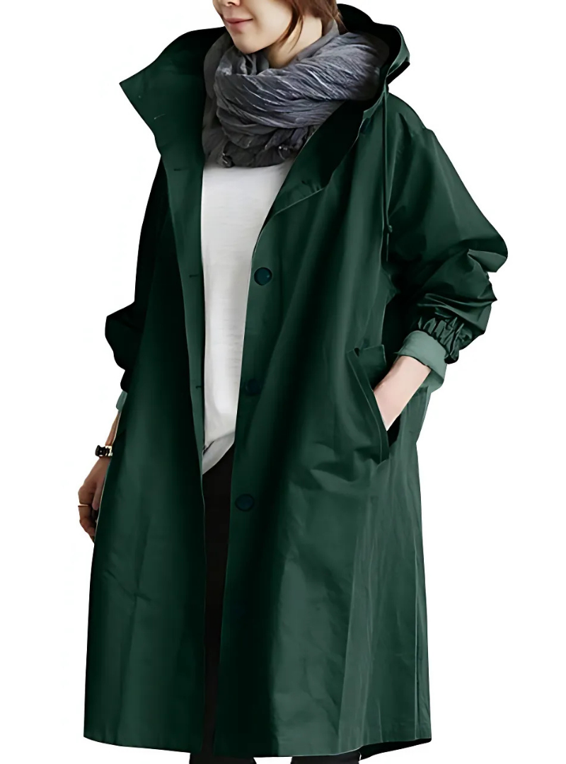 Icone™ ElegantCoat - Allväders Lätt Komfort Huva Elegant Kappa