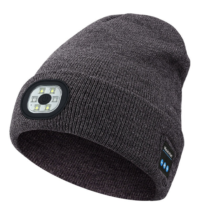 Icone™ MultiBeanie: Multifunktionell LED-Ljus Och Bluetooth Varm Mössa