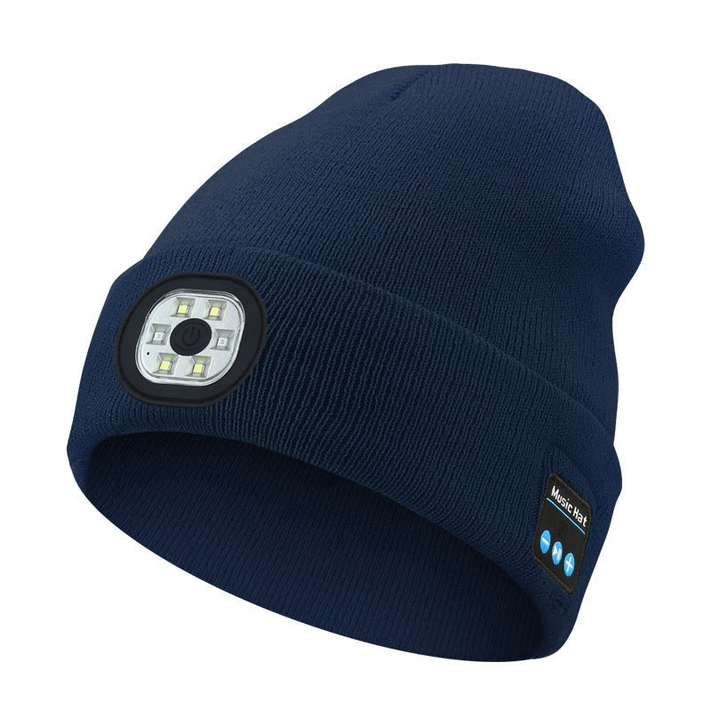 Icone™ MultiBeanie: Multifunktionell LED-Ljus Och Bluetooth Varm Mössa