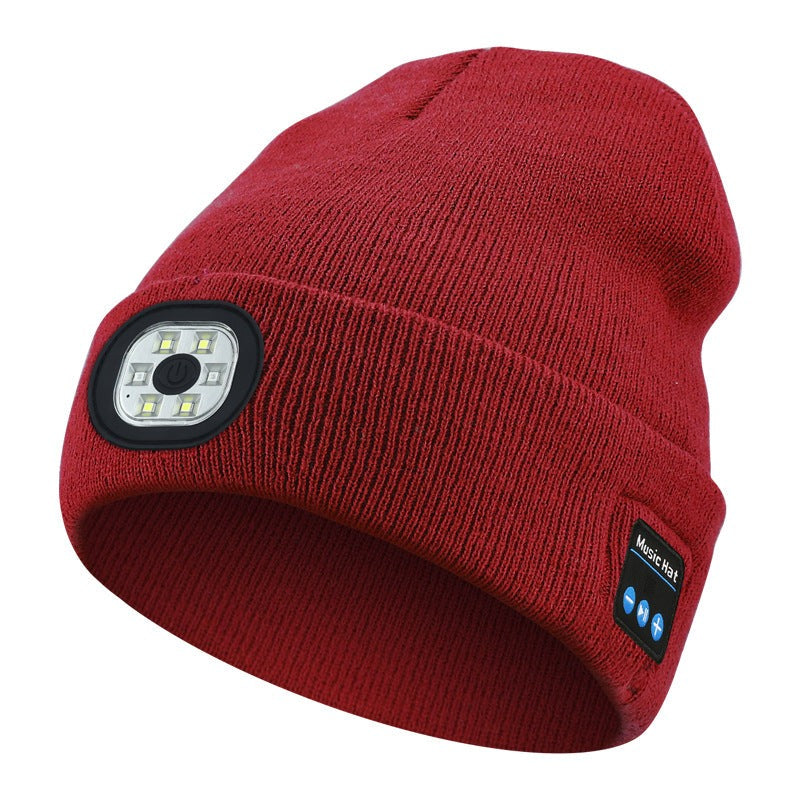 Icone™ MultiBeanie: Multifunktionell LED-Ljus Och Bluetooth Varm Mössa