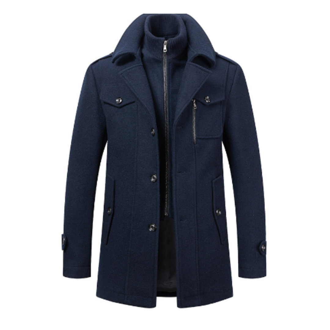 Icone™ WinterCoat: Lyxigt Dubbel Krage Snyggt Vinter Trench Kappa