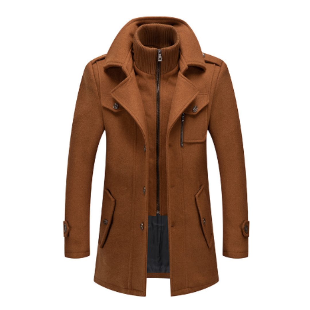 Icone™ WinterCoat: Lyxigt Dubbel Krage Snyggt Vinter Trench Kappa