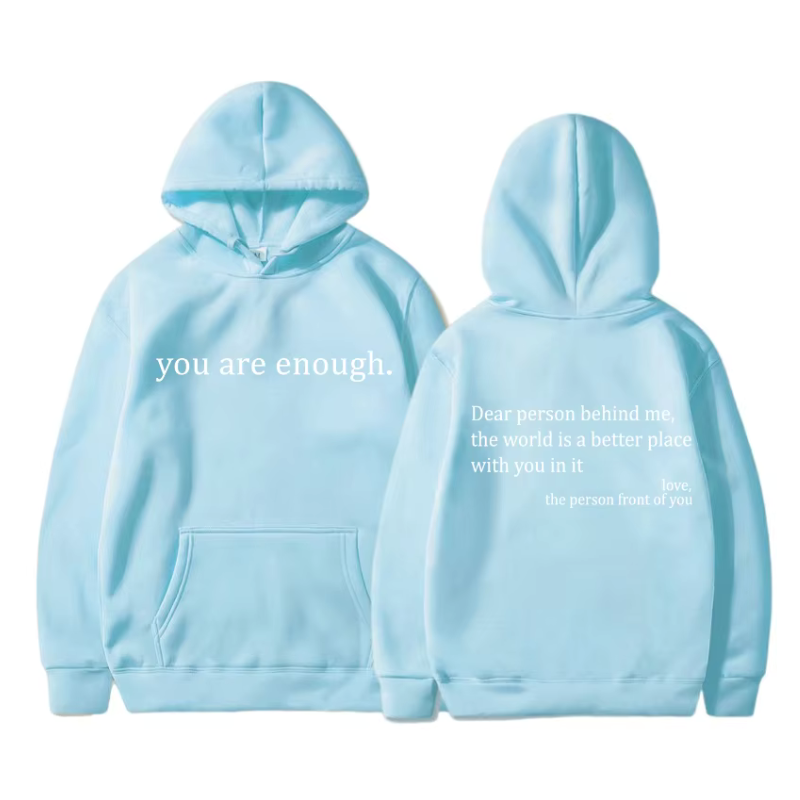 Icone™ DearHoodie: Hoodie Med Fram Och Baksida Tryck Budskap